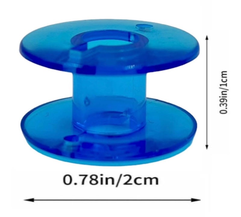 Zenith Blue Trasparent 50pc Imported Plastic Bobbins for All Domestic Automatic and Manual Sewing Machines.Suitable for Models Like Singer, Usha Janome, Brother, Rajesh - Image 4