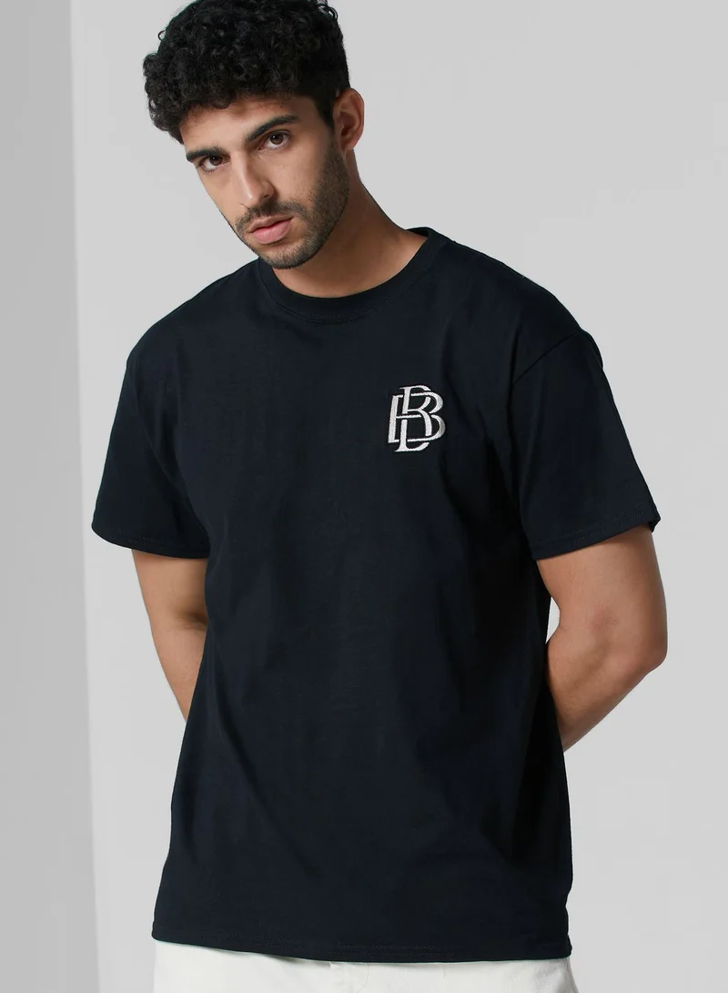Blood Brother Chest Embroidery T-Shirt