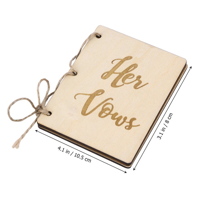 2Pcs Creative His and Her Vow Books Brown Kraft Paper Booklet for Wedding Journal Engagement Gift - Image 2