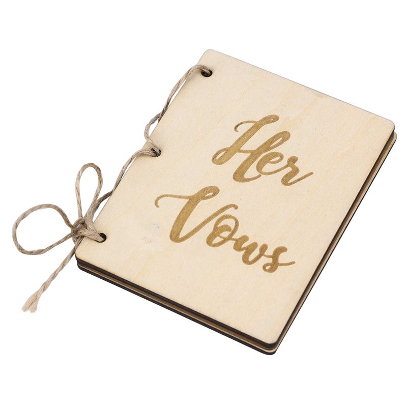 2Pcs Creative His and Her Vow Books Brown Kraft Paper Booklet for Wedding Journal Engagement Gift - Image 1