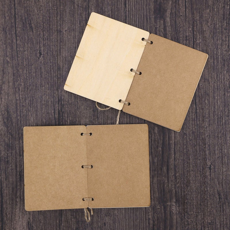 2Pcs Creative His and Her Vow Books Brown Kraft Paper Booklet for Wedding Journal Engagement Gift - Image 5