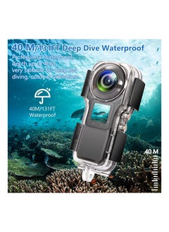 Y&D 40M/131FT Waterproof Housing Case for Insta360 One RS 1-Inch 360 Edition, Protective Underwater Dive Photography Housings with Bracket Accessories  - Image 3