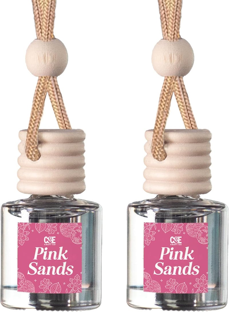 CE CRAFT زيت عطر معلق للسيارة من CANDECraftCo، معطر سيار�� أوتوماتيكي للزيوت الأساسية، روائح علاج عطري ناشر للسيارة، طويل الأمد (رمال وردية) - Image 1