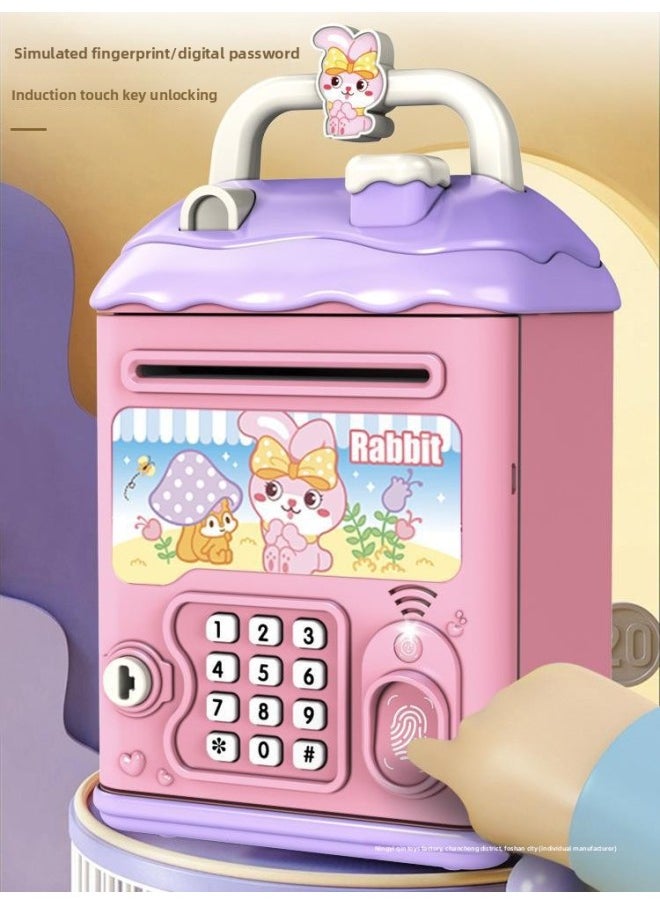 null - Piggy Bank 2024 Girls Children Can Access Only In And Out Password Savings Box Boys Day-Color:Melody [key⭐Password Fingerprint⭐Automatic Door Opening] Battery Model (second Generation) - Image 1