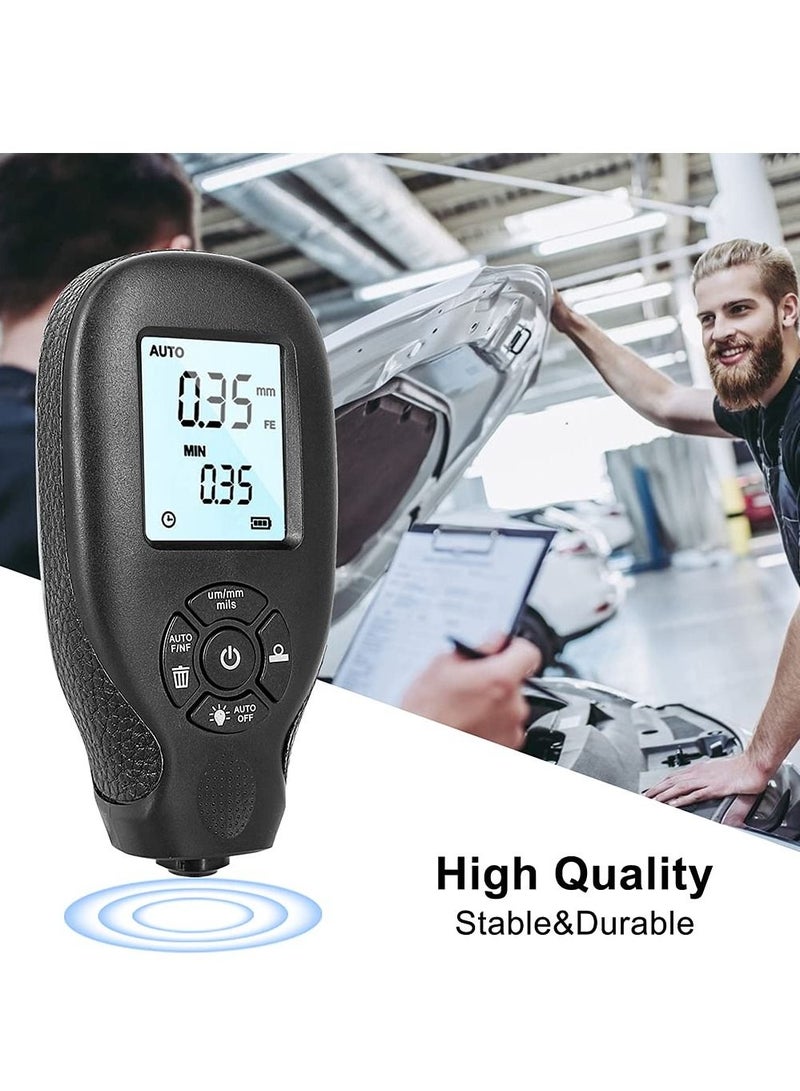 KASTWAVE Paint Thickness Gauge, Paint Thickness Tester, Car Coating Film Thickness Gauge, 0~2000um Digital Coating Meter With LCD Display, Automotive Paint Films Tester - Image 3