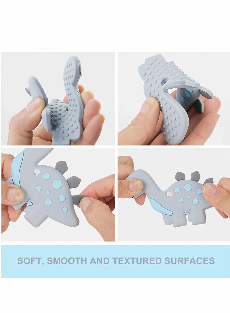 KASTWAVE ألعاب ديناصورات التسنين للأطفال حديثي الولادة، هدية استحمام محايدة - Image 5