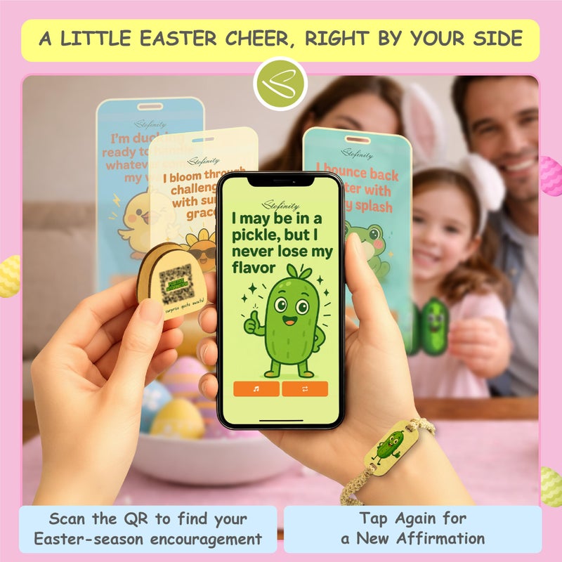 Stofinity 60 Positive Pickle Affirmation Cards Jar - Easter Basket Stuffers For Teen Girls Trendy Stuff, Easter Gifts For Women Men, Cute Inspirational Gifts For Friends, Daughter, Sister, Adults - Image 5