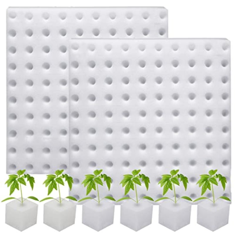 200 PCS Hydroponic Sponge Seedling Starter Cubes Square Planting Sponges for Greenhouse Indoor Hydroponics For Small Bud Growth Vegetable Propagation Eco-Friendly Reusable Foam - Image 1