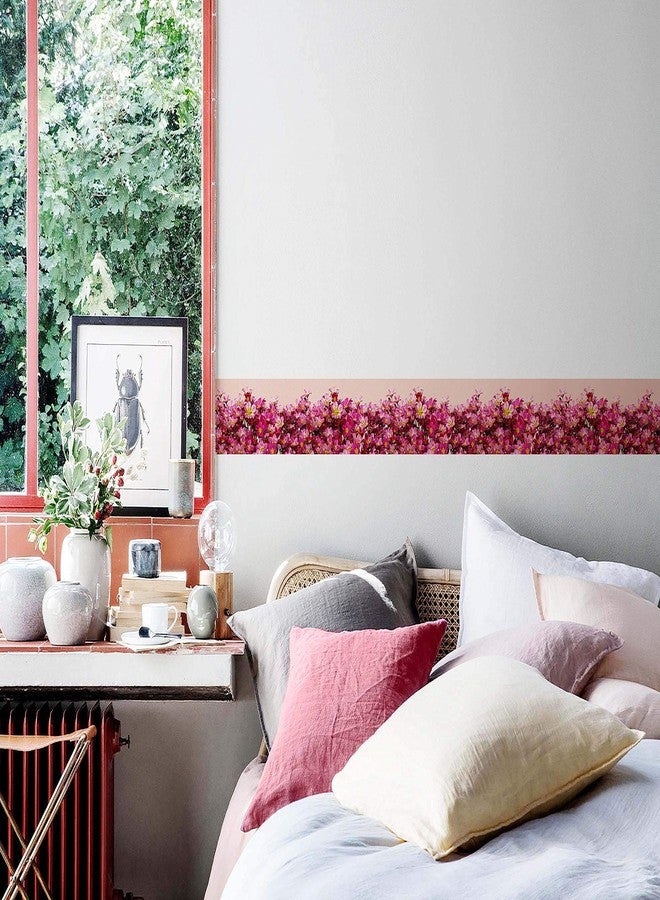 WallDesign Vinyl Decorative Carolina Rose Flowers Nature Wall Border - 5.25 Inch Width By 5 Ft Length - Image 3