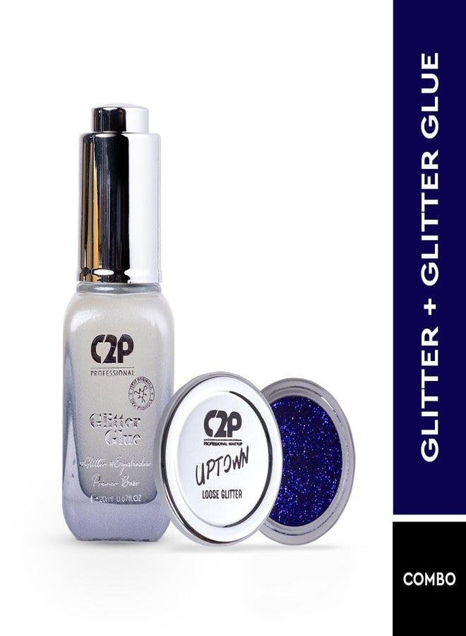 C2P PROFESSIONAL MAKEUP C2P Pro Sparkle Duo Glitter and Glue Kit - Eyeshadow for Eye & Body Makeup | Waterproof, Quick-Drying for Stunning Shimmer Looks (Celeb Secret 35) - Image 2