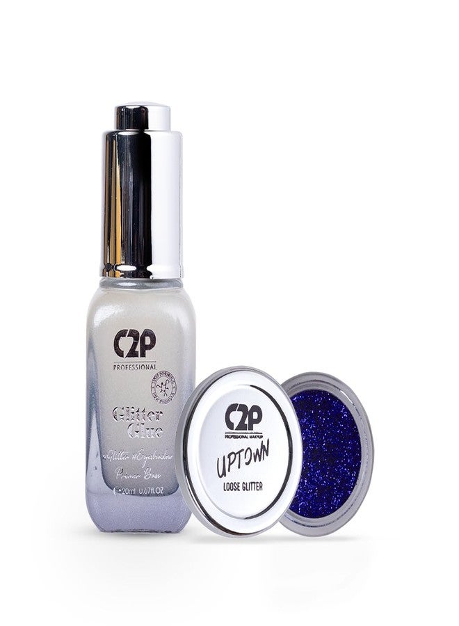 C2P PROFESSIONAL MAKEUP C2P Pro Sparkle Duo Glitter and Glue Kit - Eyeshadow for Eye & Body Makeup | Waterproof, Quick-Drying for Stunning Shimmer Looks (Celeb Secret 35) - Image 1