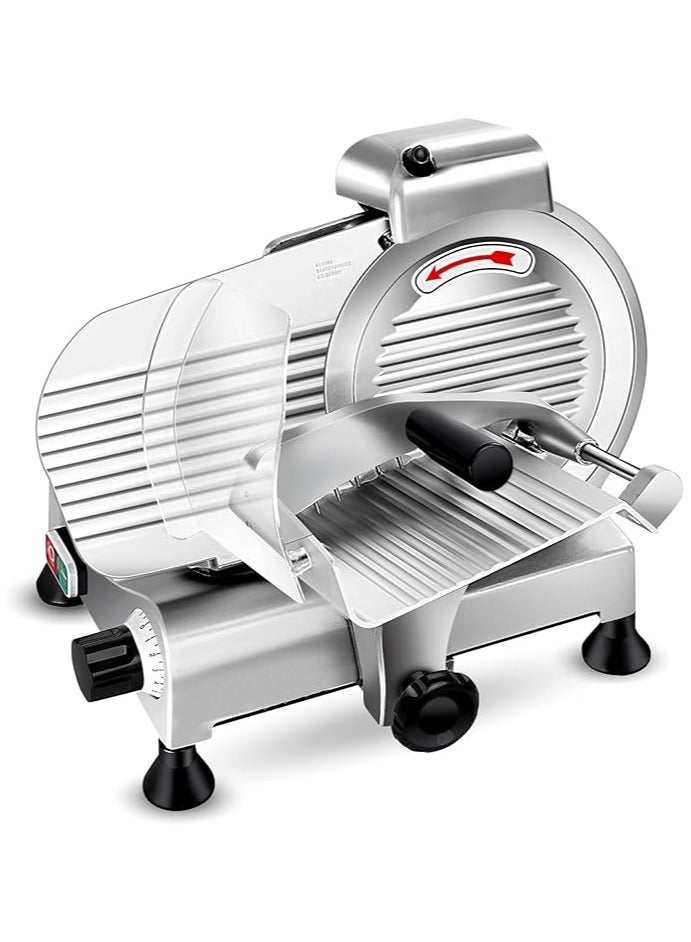 General Meat Slicer Machine for Home and Commercial 240W Frozen Meat and Cheese with 10 inch " Chrome Steel Blade, Semi-Auto Adjustable Thickness  - Image 1