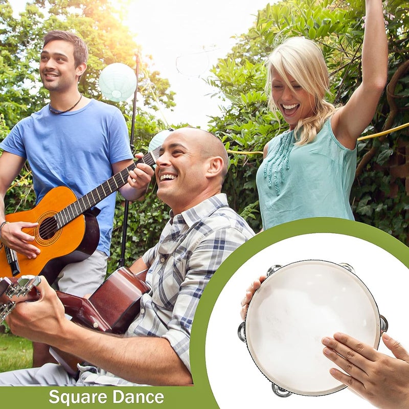 Mocking Bird Dafli musical instrument Tambourine Hand Percussion instrument Bhajan, Kirtan instrument Multicolor (10 INCH) - Image 5