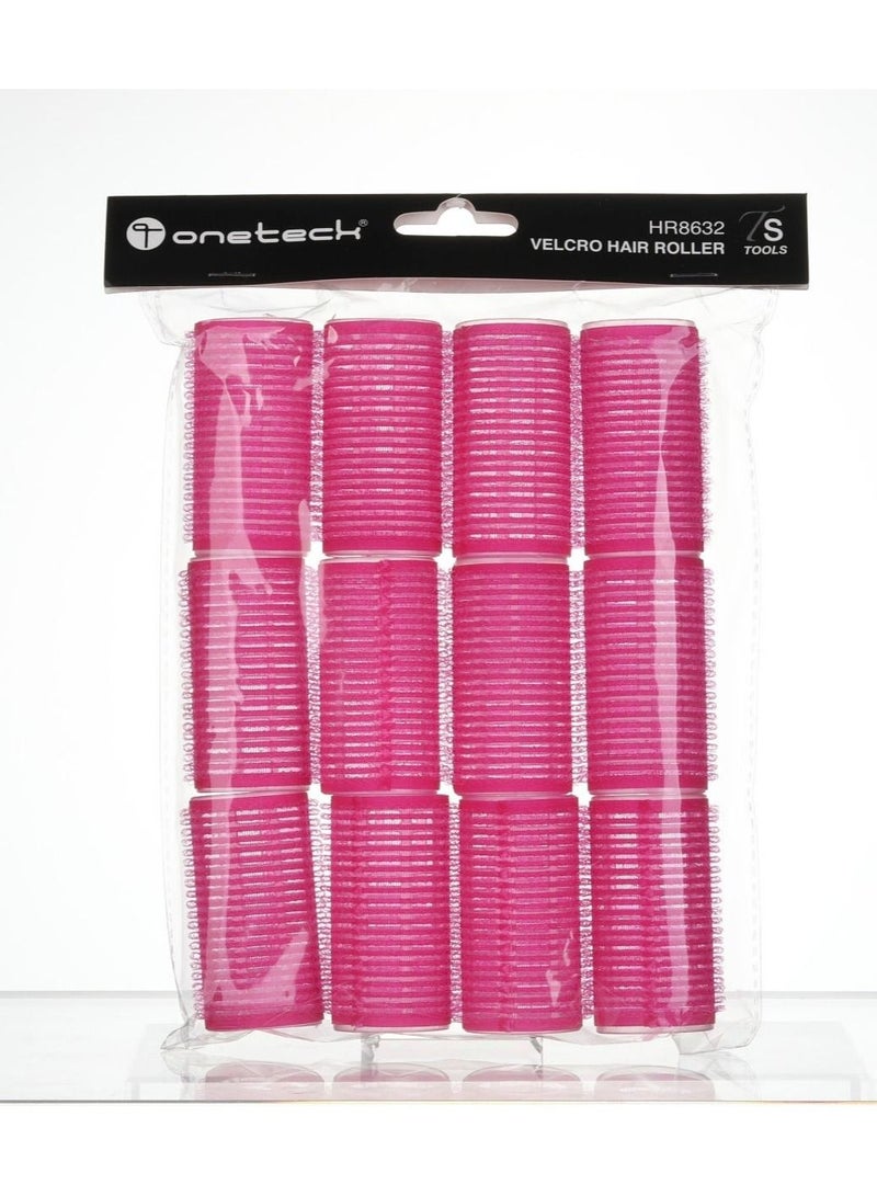 Onetech Pink Velcro Hair Rollers 62Mmx32Mm|1X12