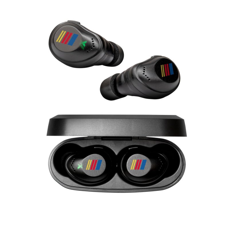 AXIL XCOR PRO NASCAR Wireless Earbuds Bluetooth â€” HearPRO Buds with Touch Control â€” Bluetooth Enhancement â€” Hearing Protection â€” Dust & Water Resistant â€” Wind Resistant True Wireless Earbuds - Image 1
