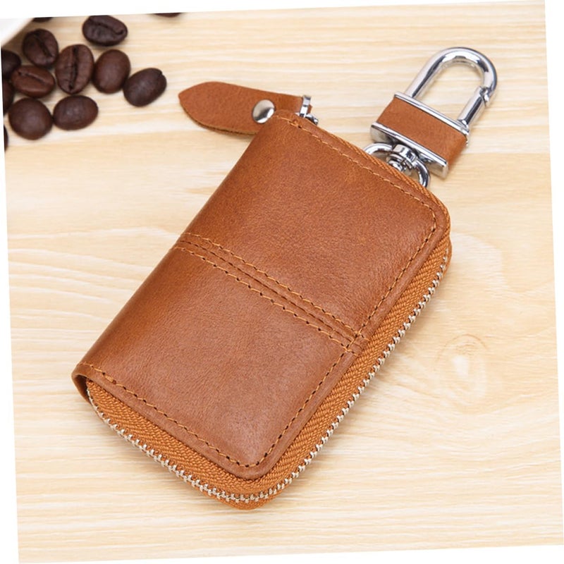 Car Key Holder Pouch Vintage Portable Key Case for Safe Storage Hanging Clasps for Easy Access - Image 3