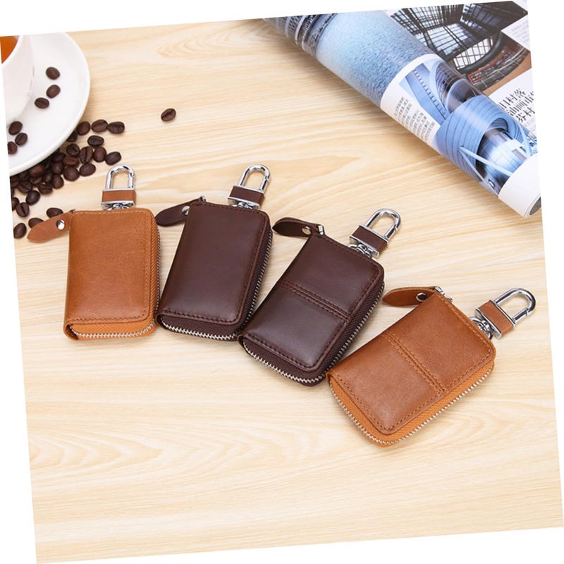 Car Key Holder Pouch Vintage Portable Key Case for Safe Storage Hanging Clasps for Easy Access - Image 2