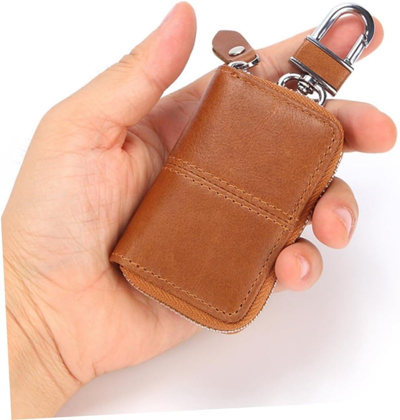 Car Key Holder Pouch Vintage Portable Key Case for Safe Storage Hanging Clasps for Easy Access - Image 4