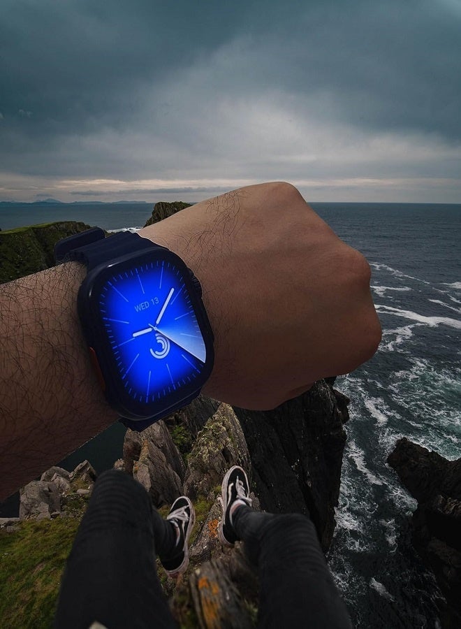 في & حول X9+ ULTRA 2 Series، شاشة سوبر أموليد 9 بوصة، يدعم الذكاء الاصطناعي، دردشة، GPT، GPS، NFC، بلوتوث، مكالمات V5، شاحن لاسلكي، أسود - Image 5