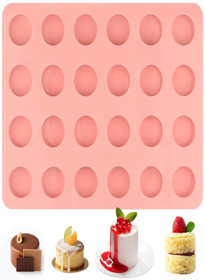 Actvty Round Chocolate Molds, 24-Cavity Mini Size Cupcake Silicone Molds for Coconuts Macarons Candy Mini Cakes Jelly Baking - Image 1