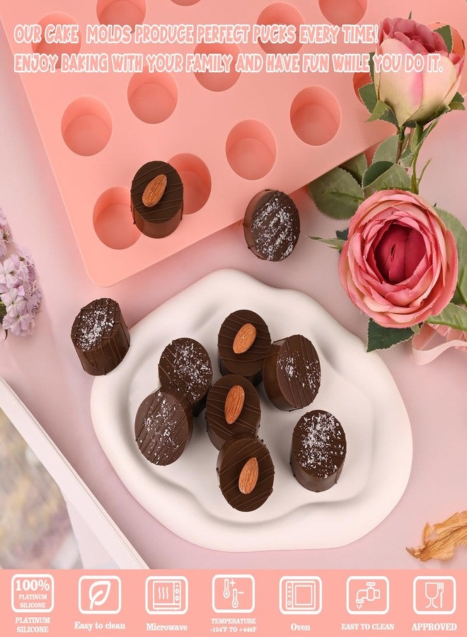 Actvty Round Chocolate Molds, 24-Cavity Mini Size Cupcake Silicone Molds for Coconuts Macarons Candy Mini Cakes Jelly Baking - Image 4