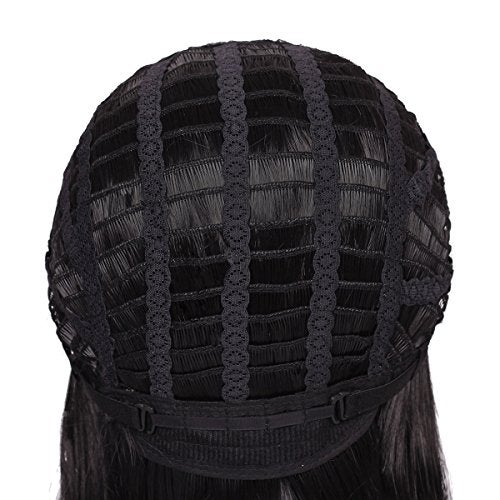 ColorGround Medium Long Wavy Anime Cosplay Wig for Men (Black Wavy) - Image 5