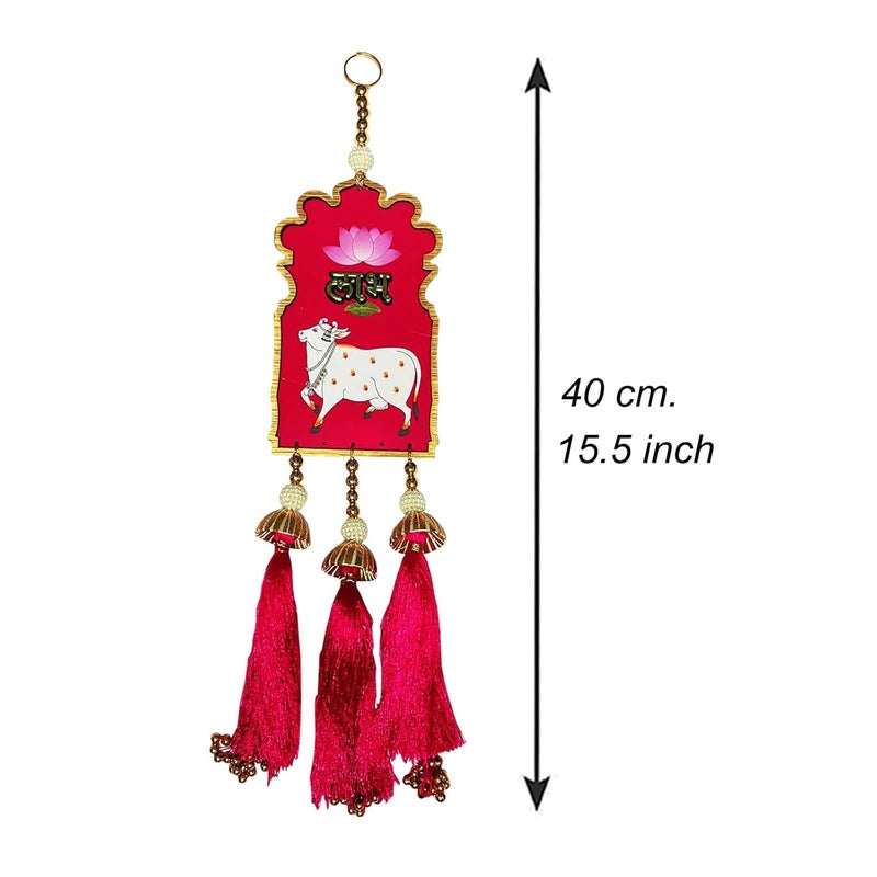 Buyent Enterprises Buyent shubh labh MDF Cutouts shubh labh for Door Entrance Sticker Lotus Flower for Decoration Lotus Flower shubh labh for Diwali Navratri Pongal mandir Decor  - Image 2
