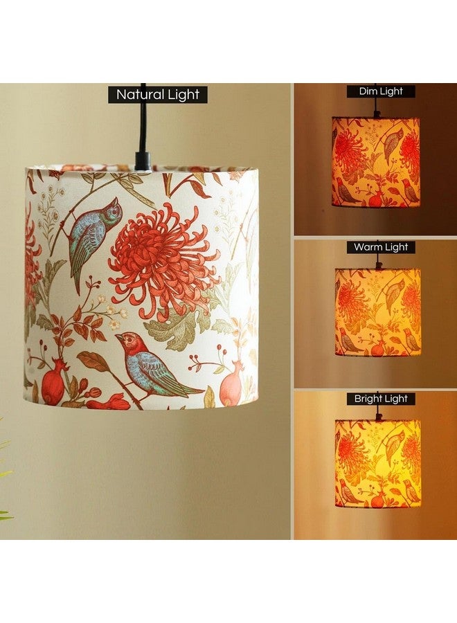 ExclusiveLane ضوء معلق من القطن 'طيور زقزوقة' من ExclusiveLane لغرفة المعيشة (8.1 بوصة) | ضوء معلق مصنوع يدويًا للإضاءة السقفية لغرفة المعيشة، ضوء معلق للشرفة، مصباح معلق لغرفة النوم - Image 3