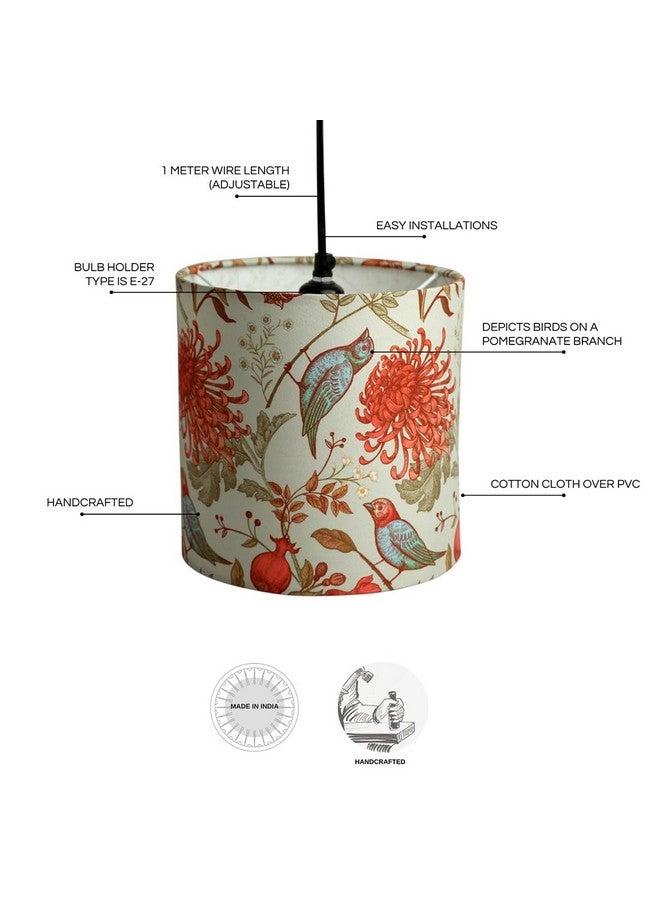 ExclusiveLane ضوء معلق من القطن 'طيور زقزوقة' من ExclusiveLane لغرفة المعيشة (8.1 بوصة) | ضوء معلق مصنوع يدويًا للإضاءة السقفية لغرفة المعيشة، ضوء معلق للشرفة، مصباح معلق لغرفة النوم - Image 5