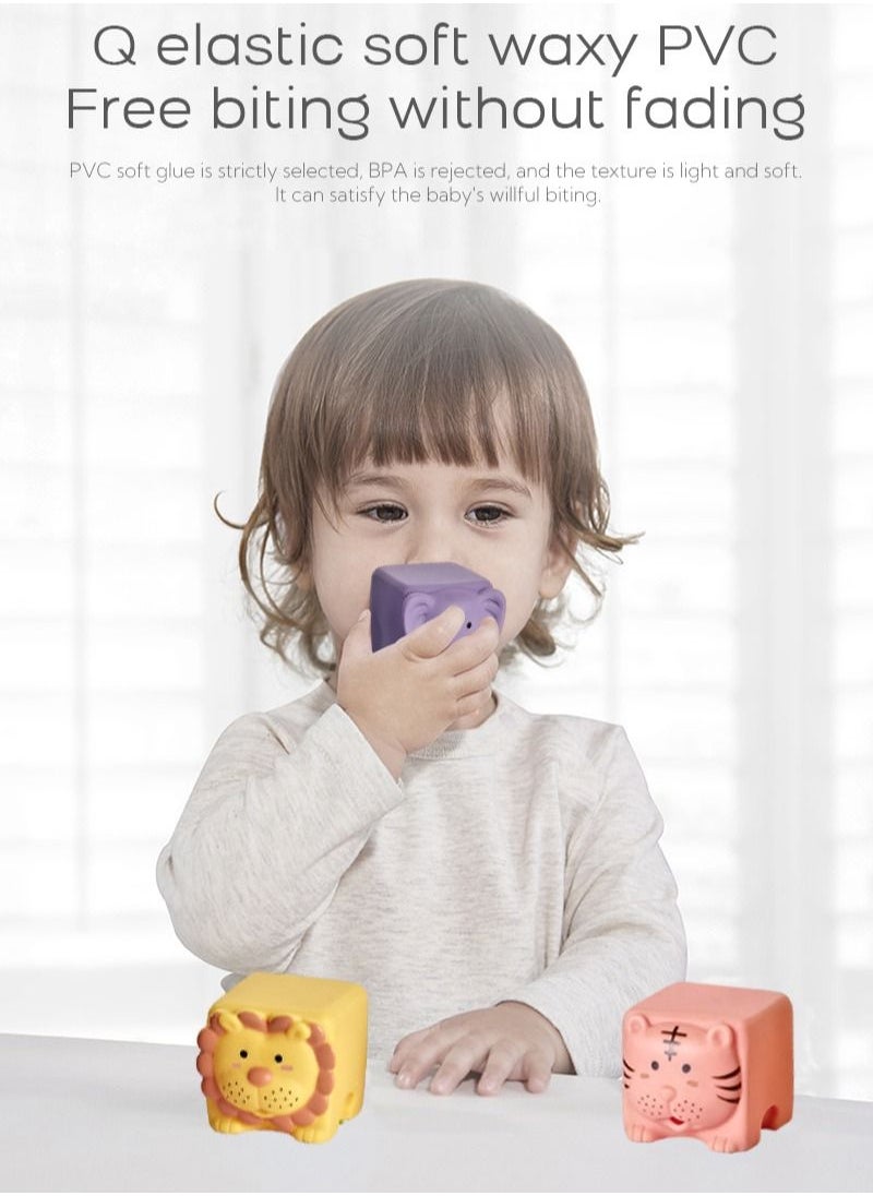 12-Piece Soft Building Blocks Squeeze Play Baby Teething Toy  - Image 3