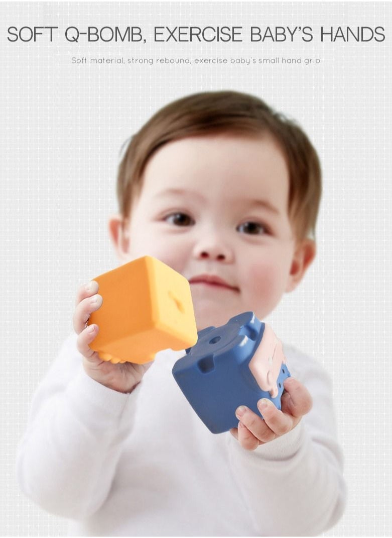 12-Piece Soft Building Blocks Squeeze Play Baby Teething Toy  - Image 4
