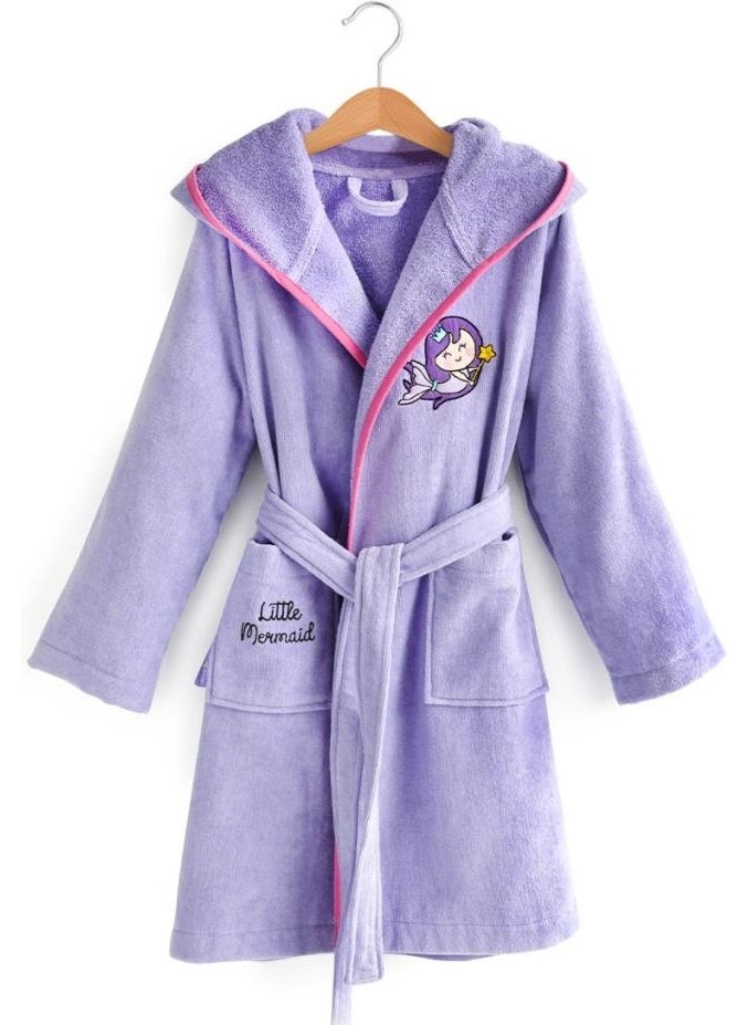 Milk&Moo Velvet Children's Bathrobe Little Mermaid 5-6 Years  - Image 1