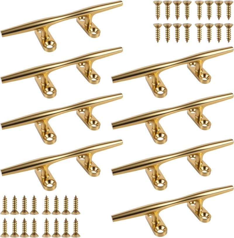 VEITHI 4/5/6 inch Dock Cleats - 316 Stainless Steel Boat Cleats Boat Dock Cleats,Open Base Dock Cleat with Fasteners,Marine Cleat Rope Cleat Boat Cleat for Boat/Deck/Nautical Decor(1,2,4,6,8 Pack) - Image 1