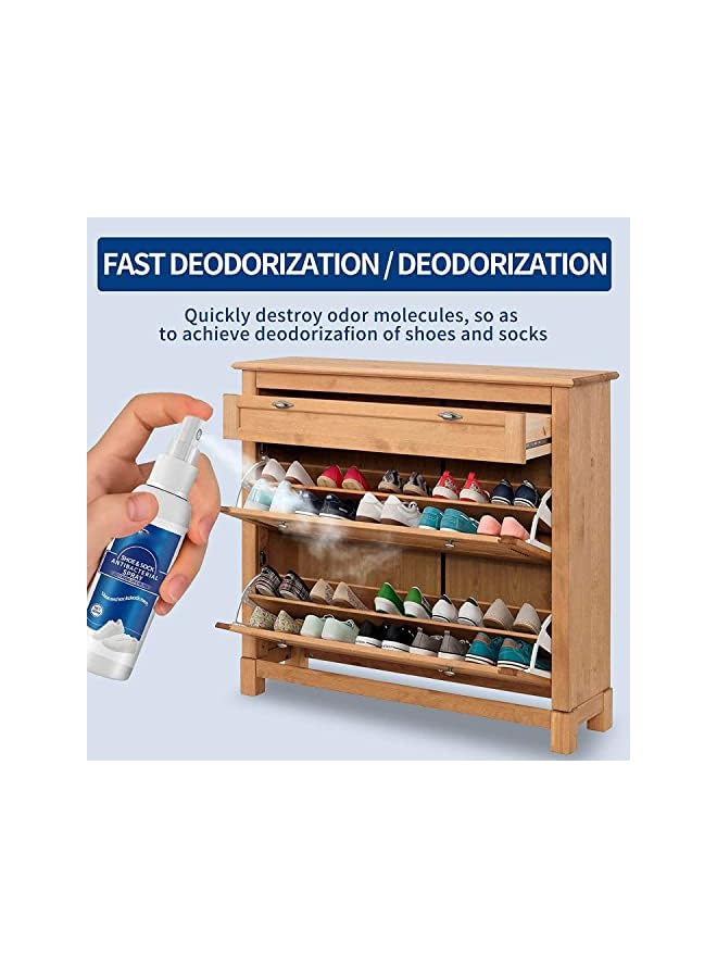 Generic Shoe & Shock Antibacterial Deodorant Spray Foot Odor Eliminator Shoe Deodorizer,Muti-Purpose Foot Odor Control Odor Eaters for Shoes Sneakers Boots Sandals (2 Pcs)  - Image 3