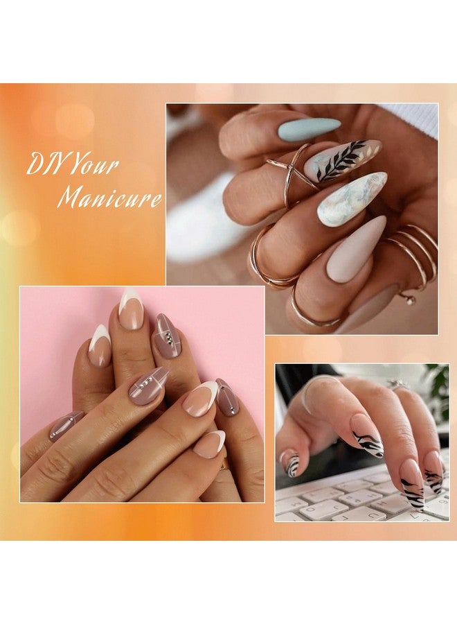 Ranrose Short Almond Nail Tips 240PCS Half Matte Soft Gel Nail Tips 12 Sizes Short Almond Half Cover False Nails with Handles for Press on Nails Extension Art Home & DIY Nail Salon with Box - Image 5