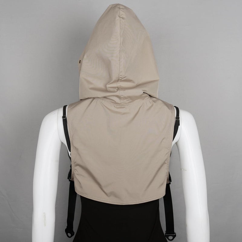 L'VOW Black Cyber Punk Rogue Cowl Hat for Men Women Medieval Gothic Hooded Cape for Halloween Unisex Cosplay Costume Dress Up Daily Wear(Z-Brown) - Image 5