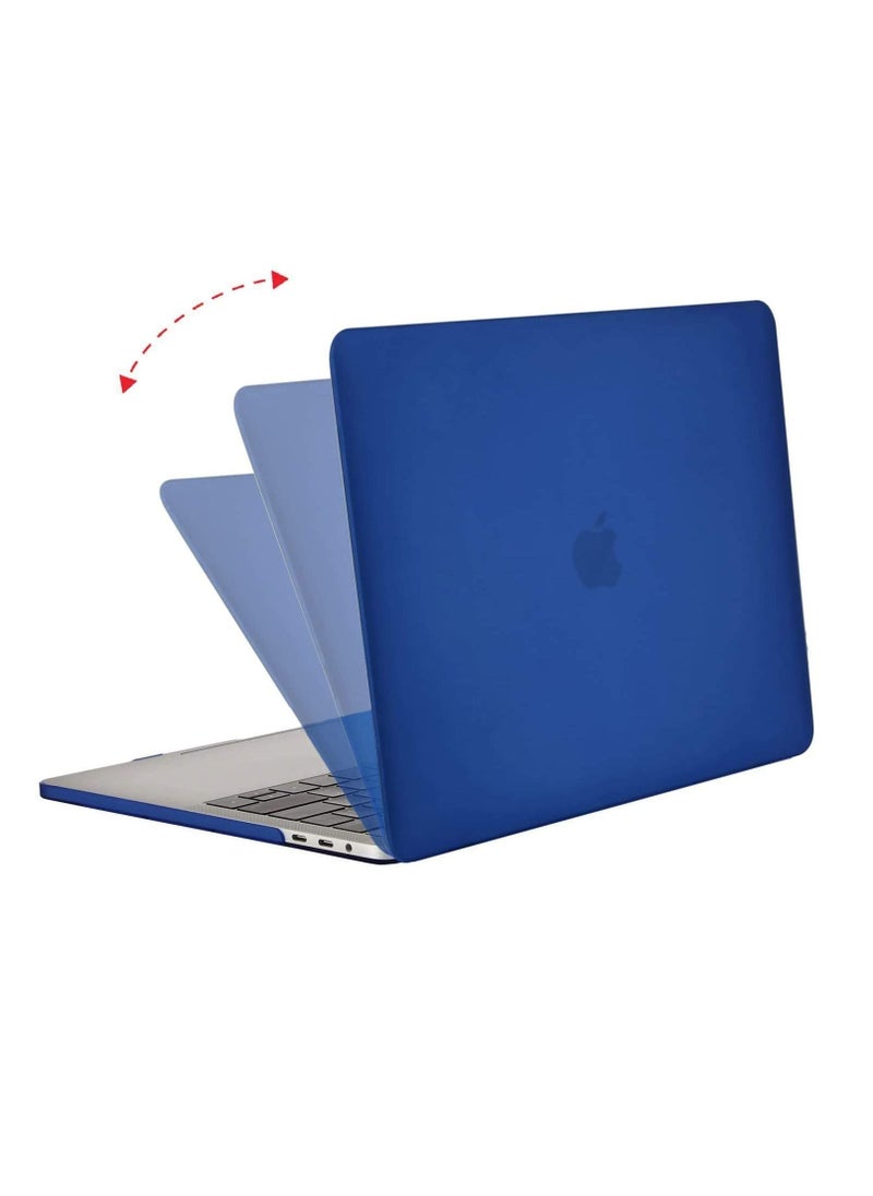 RDN - MacBook Air 13 Inch Case 2022 2021 2020 2019 2018 Release A2337 M1 A2179 A1932 Retina Display With Touch ID Protective Plastic Hard Shell Cover Dark Blue - Image 1