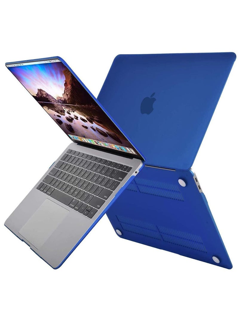 RDN - MacBook Air 13 Inch Case 2022 2021 2020 2019 2018 Release A2337 M1 A2179 A1932 Retina Display With Touch ID Protective Plastic Hard Shell Cover Dark Blue - Image 1