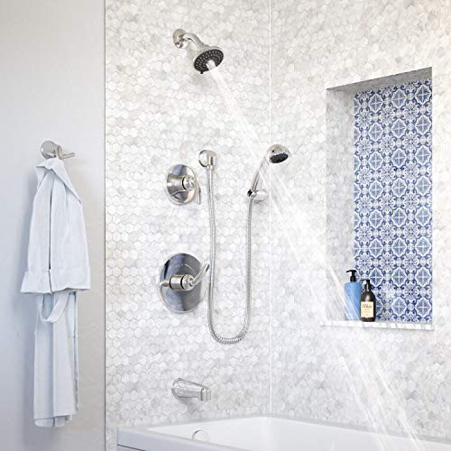 Symmons 5506-1.5-TRM Elm 2-Handle Tub and 5-Spray Shower Trim with 3-Spray Hand Shower in Polished Chrome (Valves Not Included) - Image 4