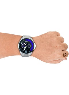 JoeFox Fashion Wristwatch Quartz Movement 3ATM Waterproof Multifunctional with Date Design Sporty Casual Business Dress Watch for Men Silver Blue  - Image 3