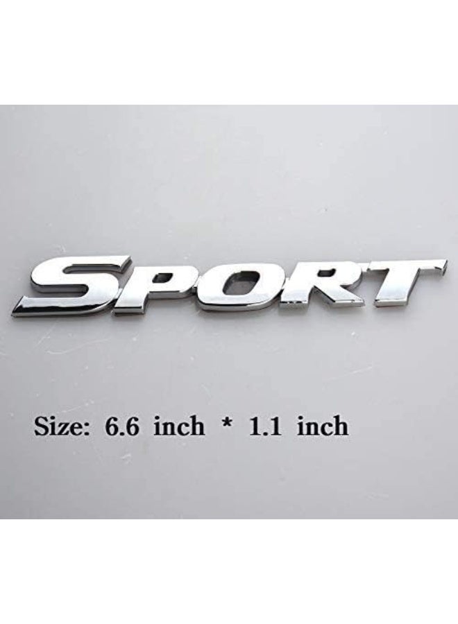 EmbRoom Sport Emblem Car Tailgate Decal Sticker Auto Motorcycle Badge Vehicle Replacement for Universal Car (Chrome) - Image 2