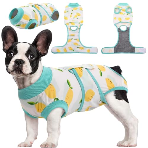 Kuoser Recovery Suit for Dogs Cats After Surgery, Professional Pet Recovery Shirt Dog Abdominal Wounds Bandages, Substitute E-Collar & Cone,Prevent Licking Dog Onesies Pet Surgery Recovery Suit - Image 1
