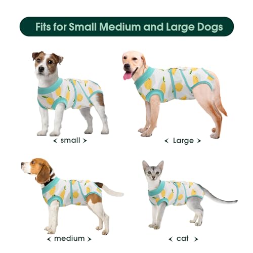 Kuoser Recovery Suit for Dogs Cats After Surgery, Professional Pet Recovery Shirt Dog Abdominal Wounds Bandages, Substitute E-Collar & Cone,Prevent Licking Dog Onesies Pet Surgery Recovery Suit - Image 3