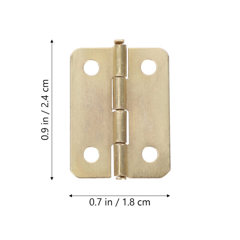 Iron Jewelry Box Hinges 20 Pack Compact Design Easy Install with Screws for Craft Projects - Image 3
