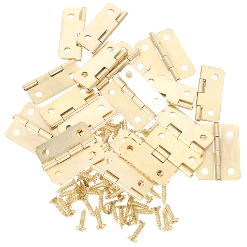 Iron Jewelry Box Hinges 20 Pack Compact Design Easy Install with Screws for Craft Projects - Image 2
