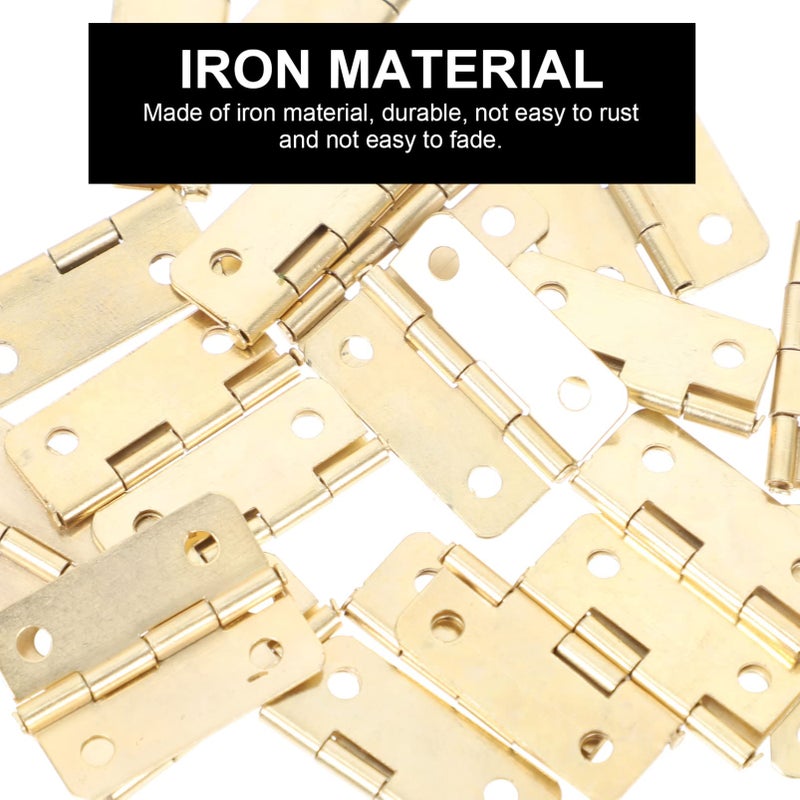 Iron Jewelry Box Hinges 20 Pack Compact Design Easy Install with Screws for Craft Projects - Image 5
