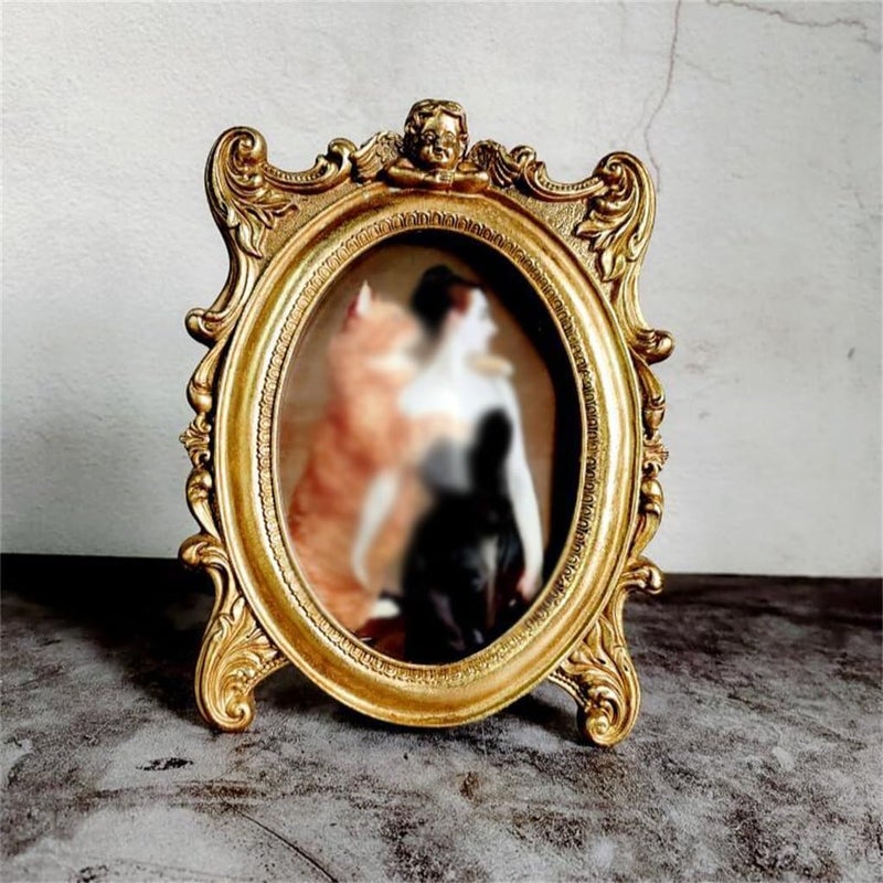 Resin retro frame living room, bedroom, dining, wall hanging and table decoration - Image 2