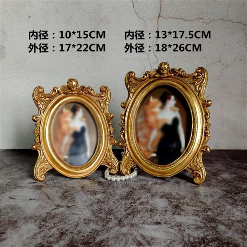 Resin retro frame living room, bedroom, dining, wall hanging and table decoration - Image 3