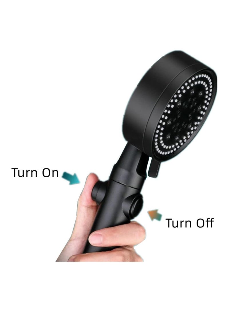 Shower Headset Black + Hose 1.5M Black + Black Shower Hanger  - Image 3
