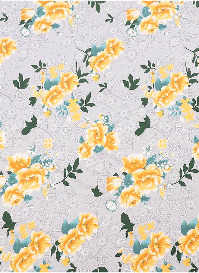 Status Contract Spring Summer Collection-Cotton Rich Double Bedsheet with 2 Pillow Covers for Bed Room, Home, Hotel-120 GSM, Yellow Rose, 210 X 215 Cm  - Image 4